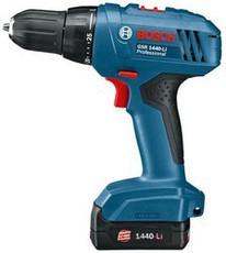 Шуруповерт аккумуляторный Bosch GSR 1440-LI (1,5 а/ч)+ набор 24 биты+держатель